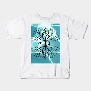Grounded Trees and Humans Yoga Water Graphic Kids T-Shirt